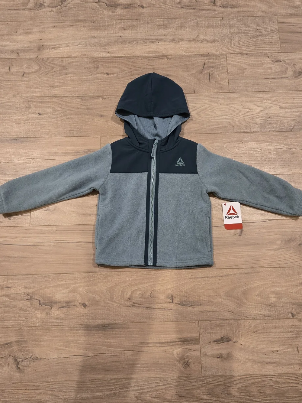 NWT Reebok Toddler Boys Girls Polar Fleece Hooded Jacket Coat Green 3T New
